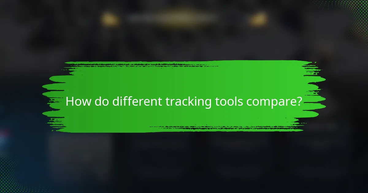 How do different tracking tools compare?
