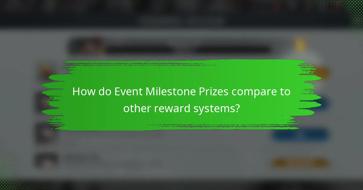 How do Event Milestone Prizes compare to other reward systems?