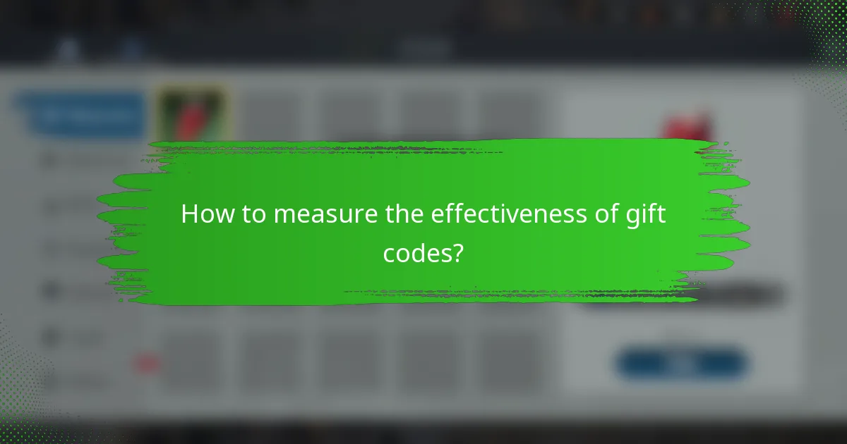 How to measure the effectiveness of gift codes?