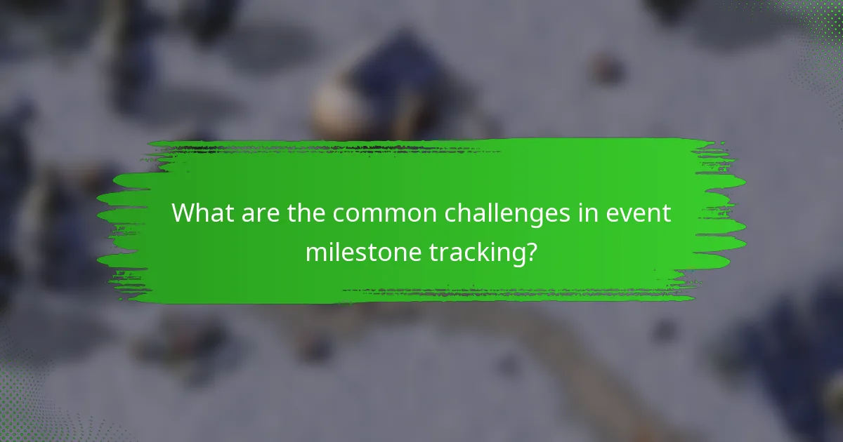 What are the common challenges in event milestone tracking?