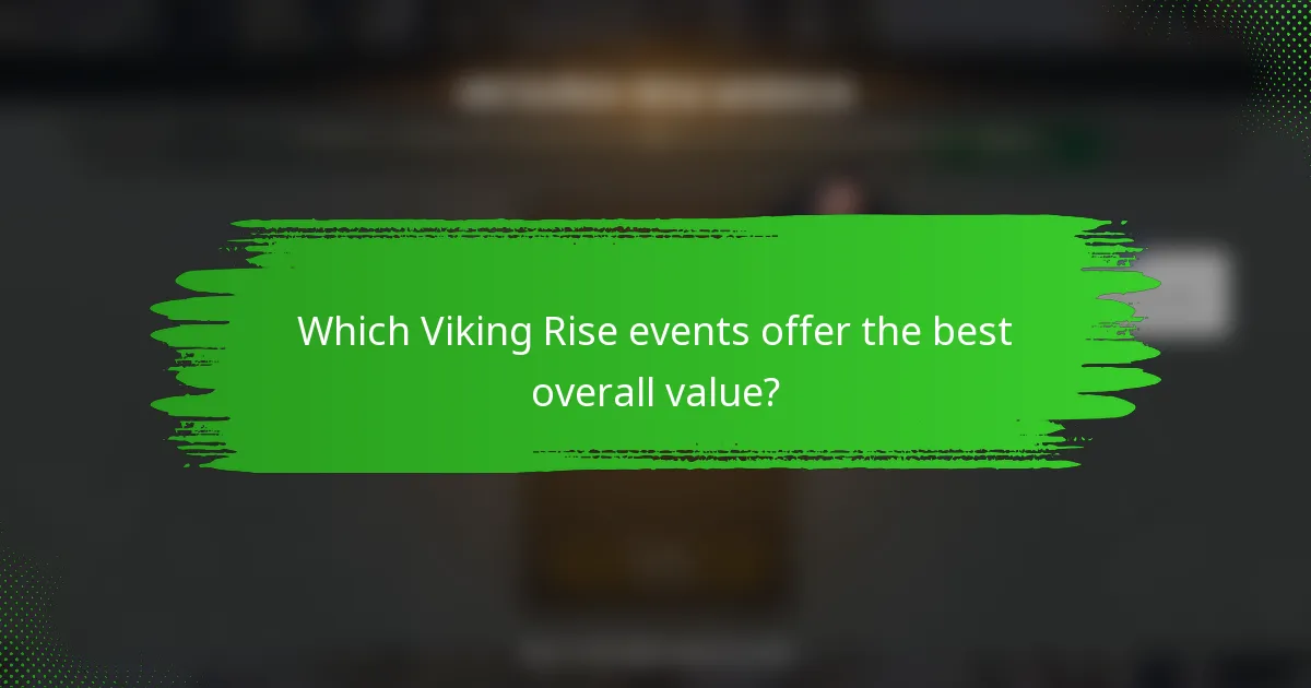 Which Viking Rise events offer the best overall value?